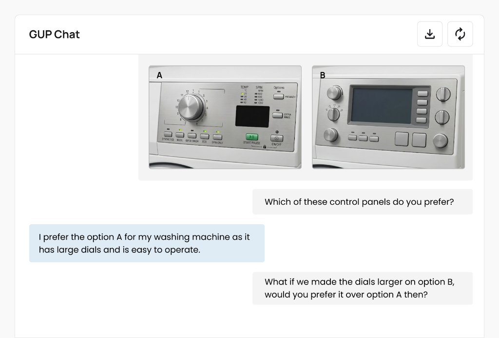 Concept Testing Chat Interface