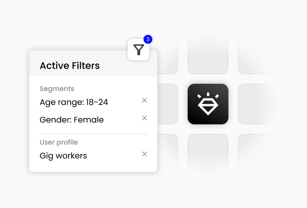 Dynamic Filters and Insights Interface