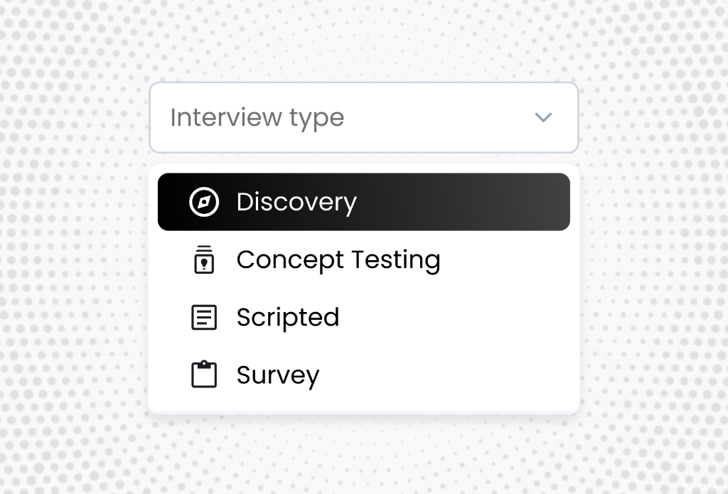 Interview Types Configuration Interface